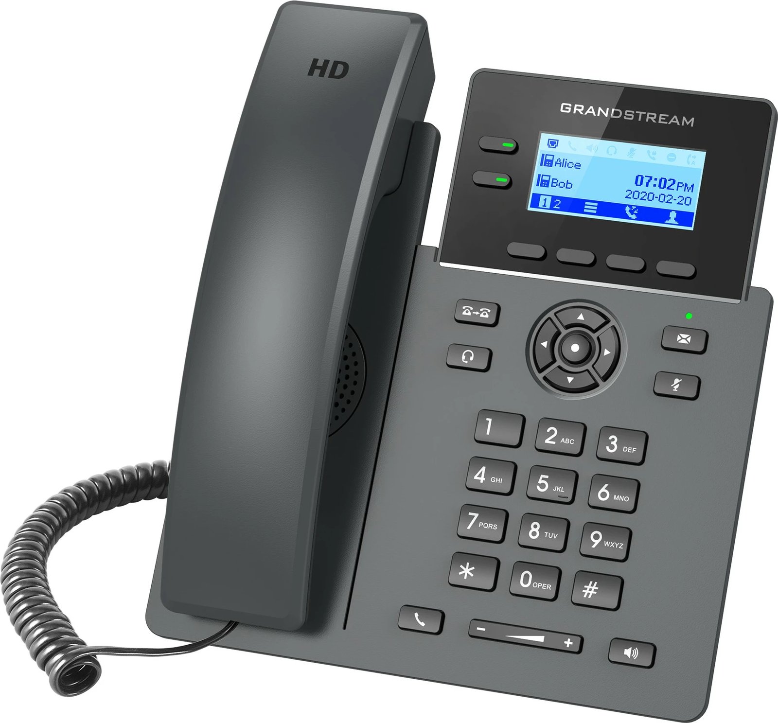 Telefon IP Grandstream GRP2602P, 2 linja, 2000 kontakte, i zi