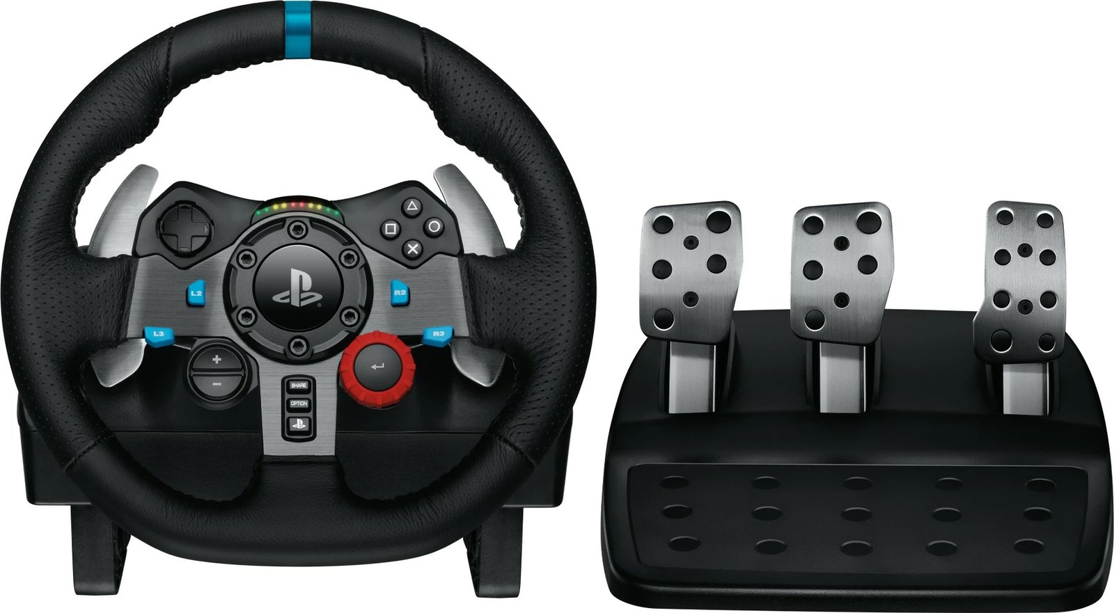 Timoni me pedale për PS5/4 Logitech G G29 Driving Force, USB 2.0, i zi