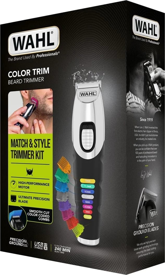 Makinë për mjekër Wahl Color Trim Beard 09893.0443, e zezë