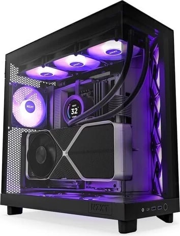 Kasë NZXT H6 Flow RGB, Midi Tower, 3 x 120mm, e zezë