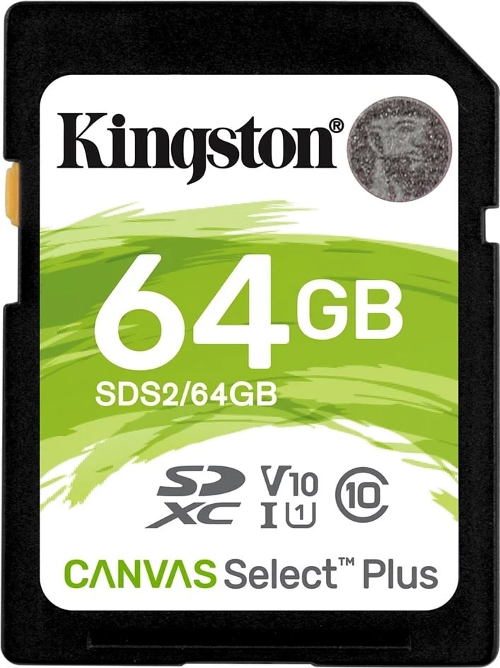 Kartë SD, Kingston Canvas Selec Plus,  64 GB, C10