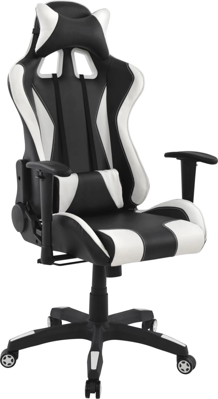 Karrige për gaming zyre FH1062.04 Speed, e zezë dhe e bardhë, PU, 68.5 x 71.5 x 133.5 cm