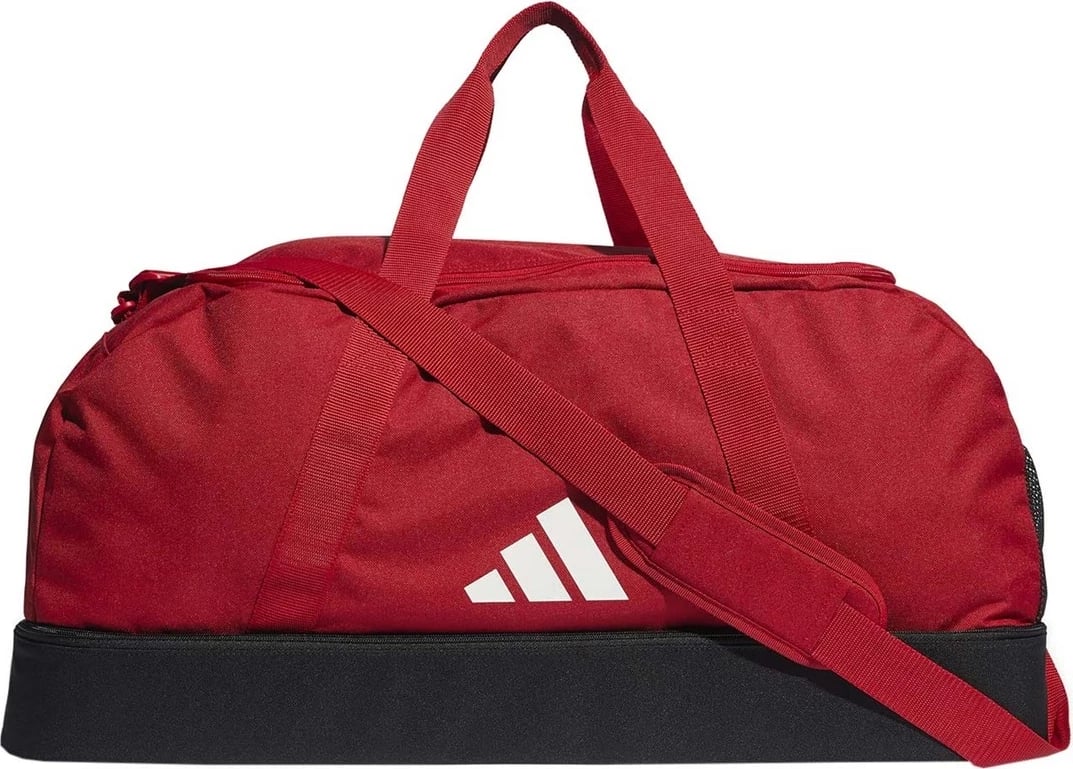 Çantë sportive Adidas Tiro League Duffel e madhe, e kuqe