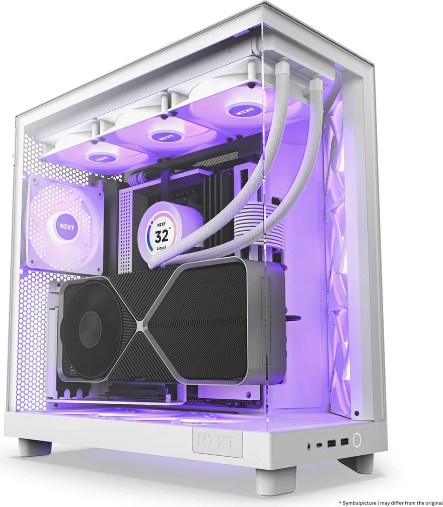 Kasë NZXT H6 Air Flow Midi Tower, e bardhë