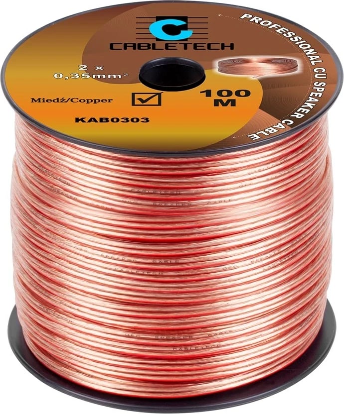 Kabëll për altoparlant CABLETECH KAB0303, 0.35mm, 100m