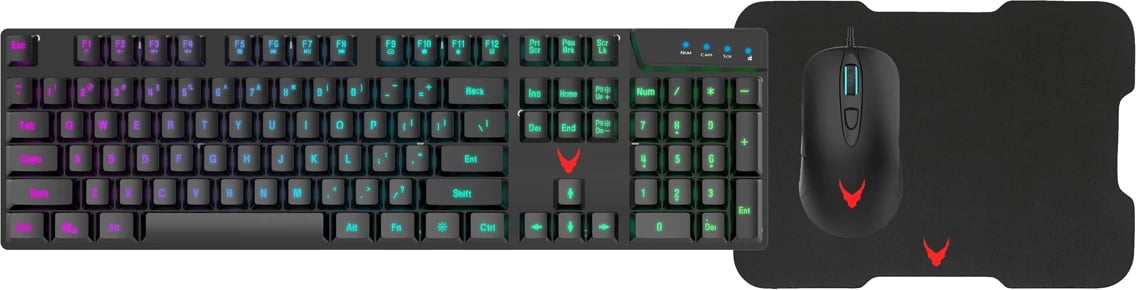 SET GAMING VARR CHERRY VSETKMP01 | KEYBOARD MOUSE MOUSE-PAD BLACK