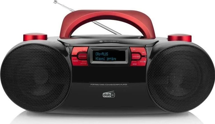 Radio GoGEN CDM390BTDABR, Bluetooth, DAB+, e zezë-kuqe