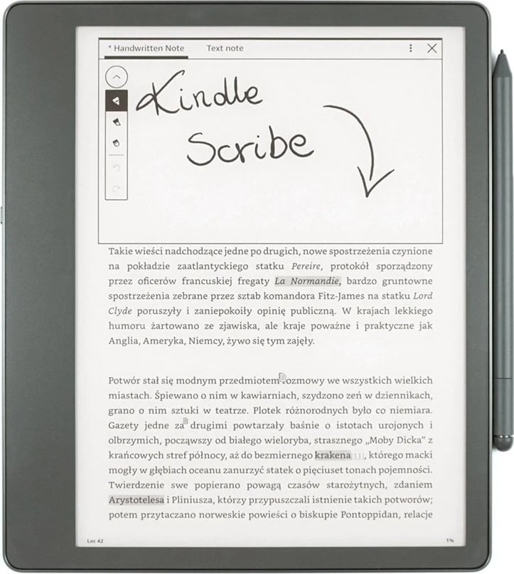 Ebook Kindle Scribe 10.2" 16GB me WiFi dhe Penë Premium, Gri