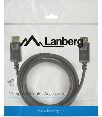 Kabllo Lanberg CA-DPDP-10CC-0018-BK, DisplayPort, 1.8 m, e zezë