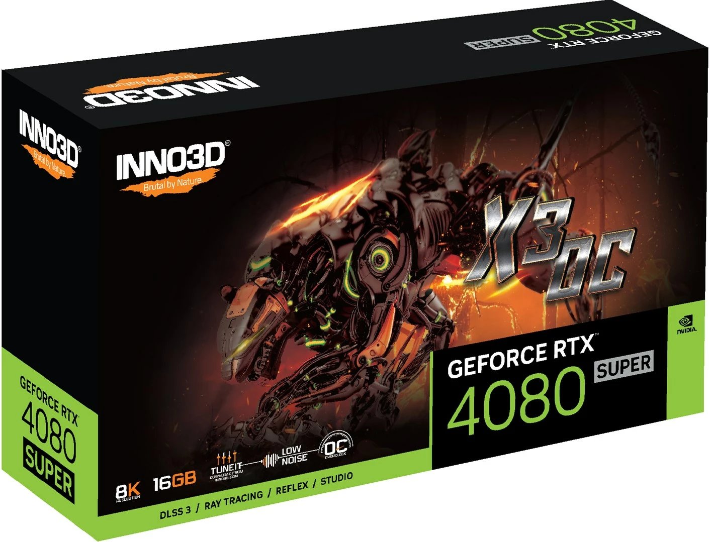 Kartelë grafike Inno3D GEFORCE RTX 4080 SUPER X3 OC, 16 GB, Gri