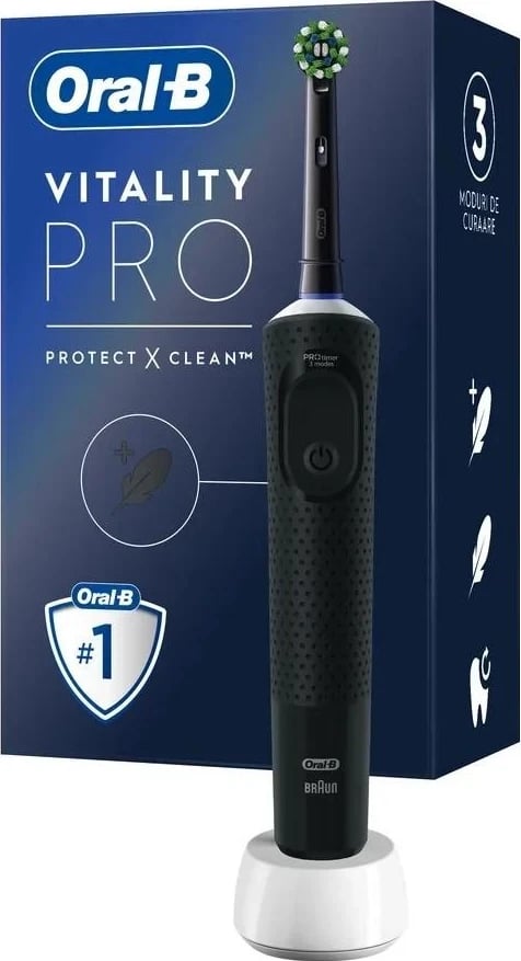 Furçë dhëmbësh elektrike Oral-B Vitality Pro Protect X Clean, e zezë