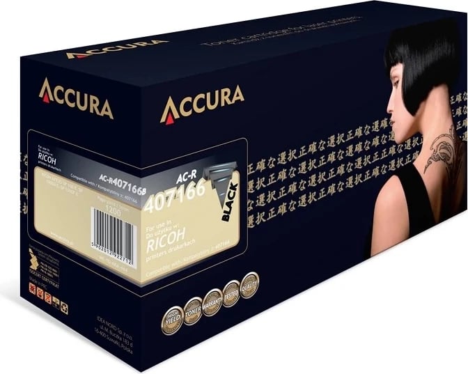 Toner zëvendësues Accura Ricoh (407166), i zi