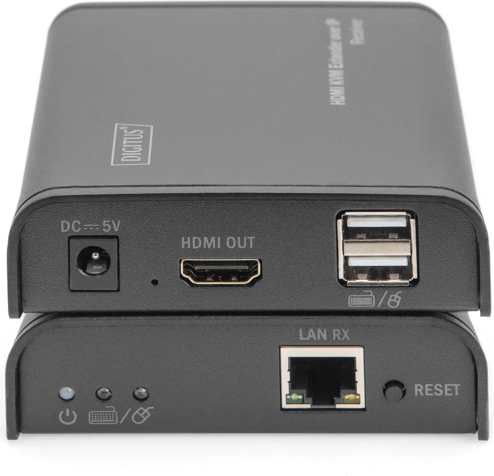 Set HDMI KVM IP Extender Digitus, DS-55202, Alumini