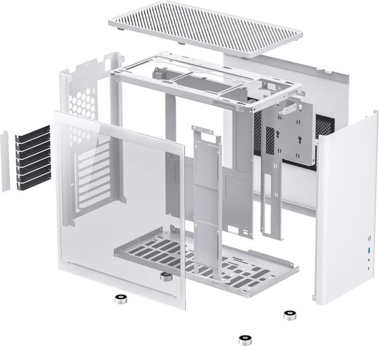 Kasë Jonsbo D40 ATX, Tempered Glass, e bardhë