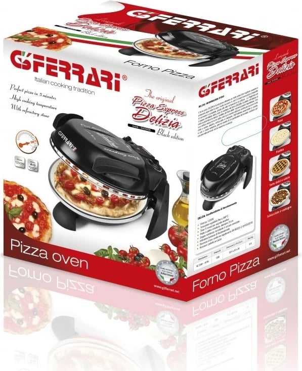 Furrë për pica G3 Ferrari Delizia, 1 pizza, 1200 W, e Zezë