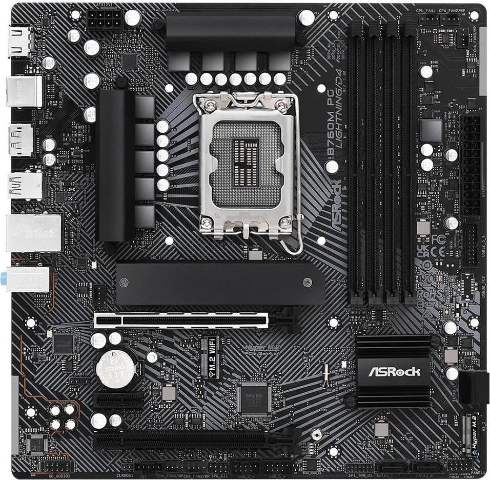 Pllakë amë ASRock B760M PG Lightning/D4, Socket 1700, DDR4