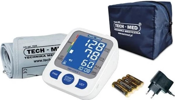 Aparat për matjen e presionit Tech-Med TMA-VOICE 1+, me zë, i bardhë