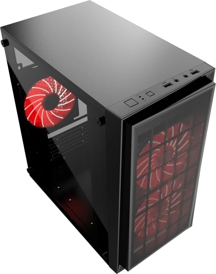 Kasë Gembird Fornax 950R, Midi Tower, 2 x USB 3.0, e zezë