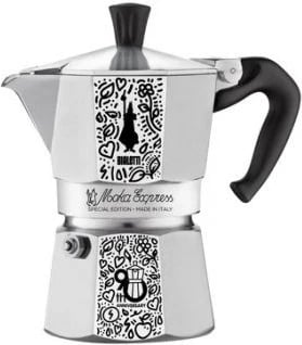 Kafjezja Bialetti Moka Express 90th Anniversary, 0.13 L, e Zezë, Argjendtë, e Bardhë