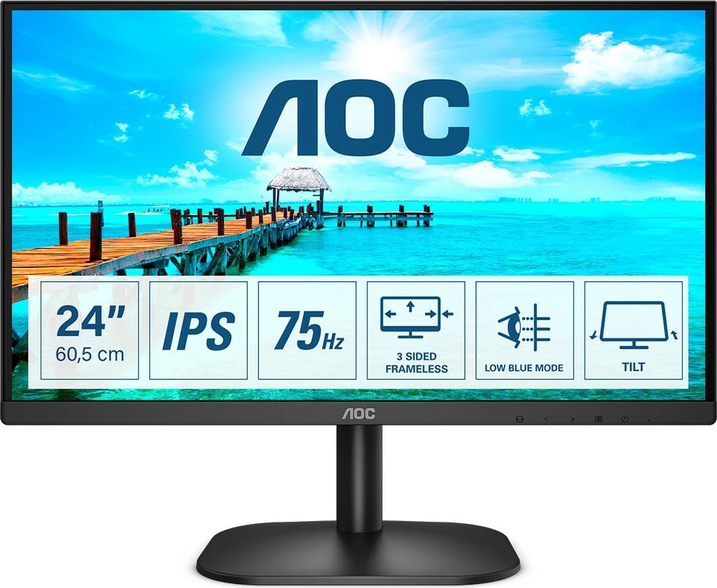 Monitor AOC B2 24B2XDA, 60.5 cm (23.8"), Full HD, LED, i zi