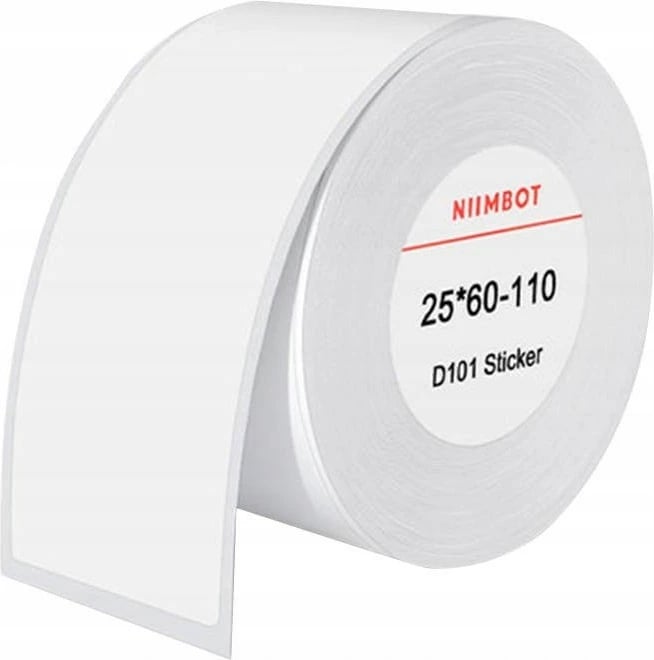 Etiketa termale NiiMbot T25*60-110, e bardhë