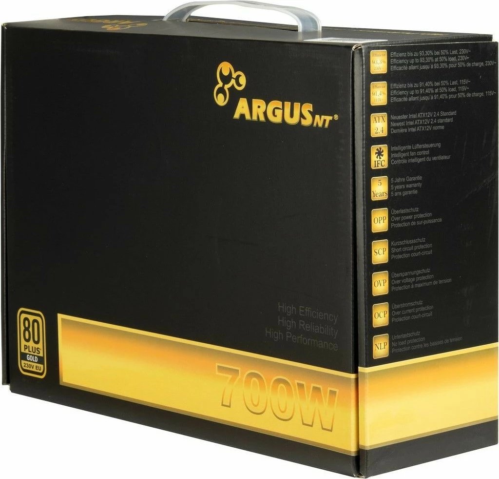 Kasë Inter-Tech ArgusNT GPS-700, 700 W, 80 PLUS Gold