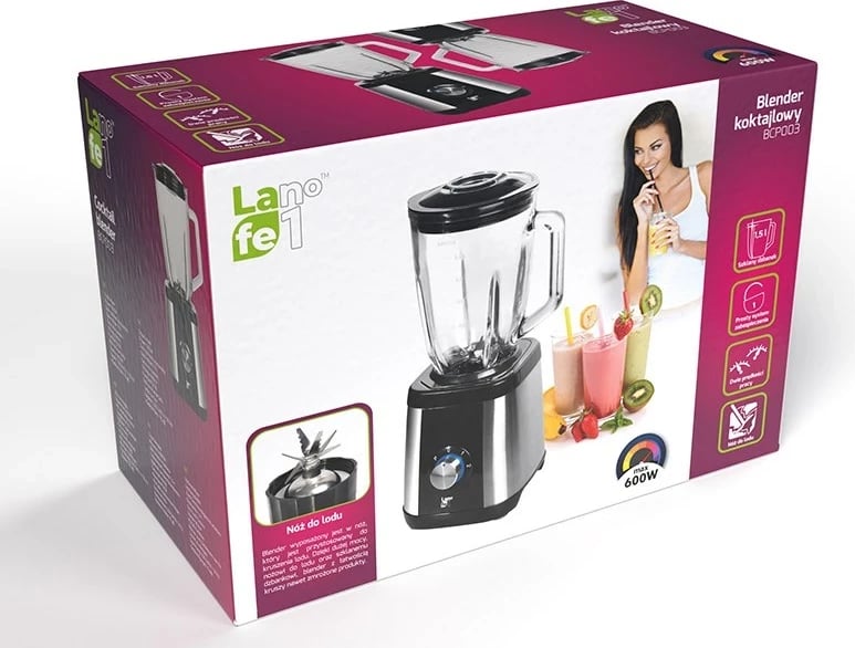 Blender Lafe BCP003, 600W, 1.5L, Inox, E zezë