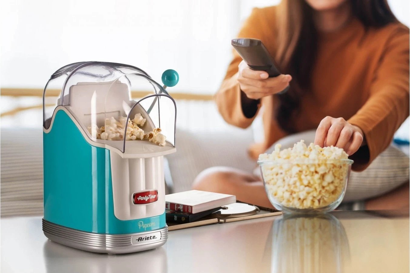 Makina për popcorn Ariete, modeli 2958/01, blu