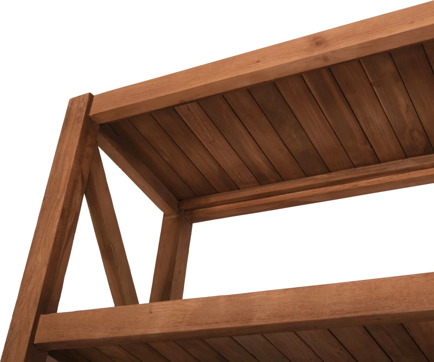 Raft librash KITAKU FH9798 dru tik i ricikluar, ngjyrë natyrale, 150x45x200H cm