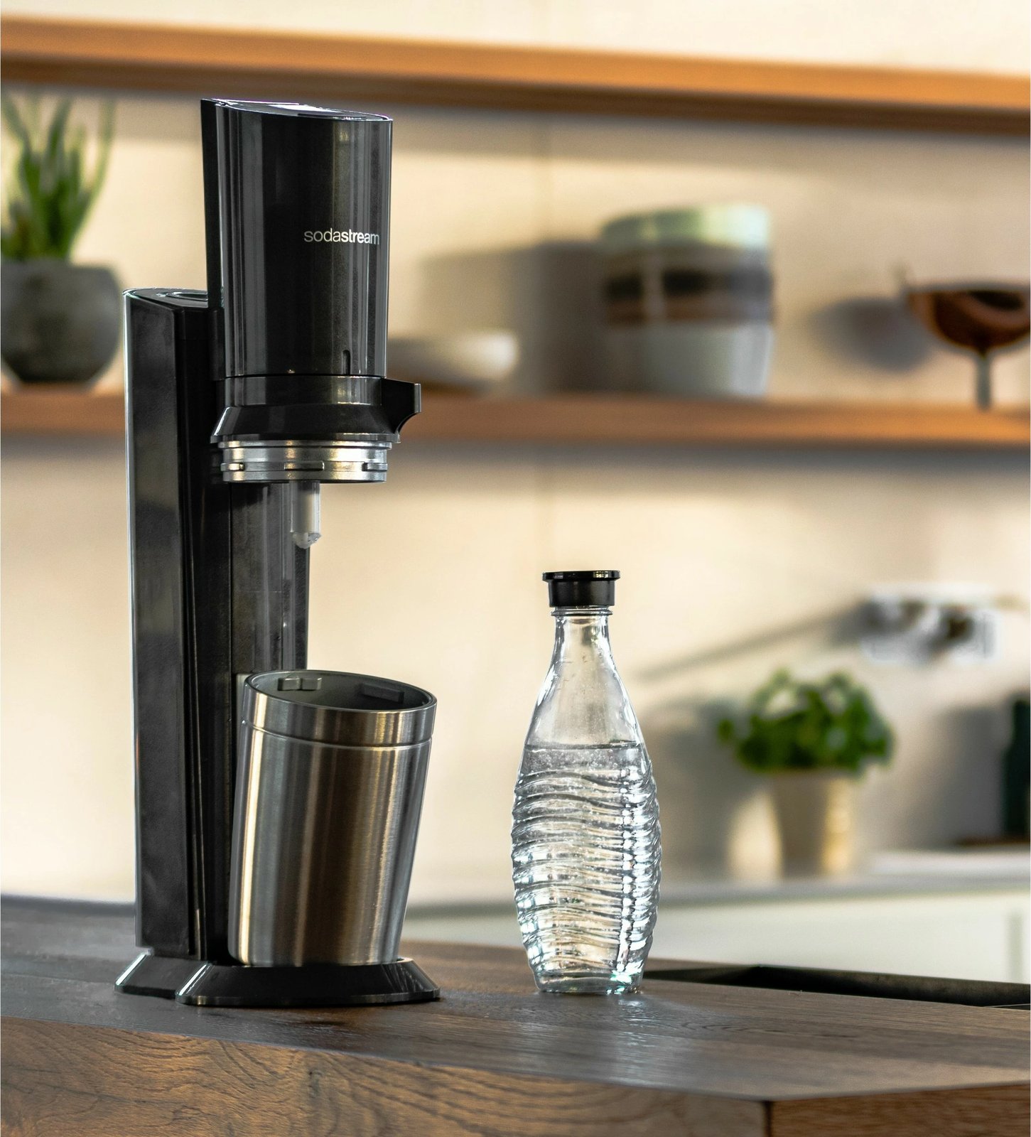 SodaStream Crystal 3.0, Metal, Stainless steel, Black, 0.615 L