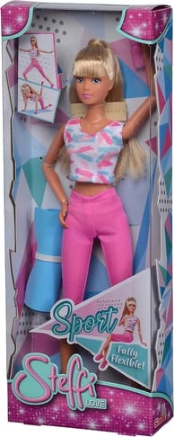 Kukull me nyje lëvizëse Steffi Love Fully Flexible Sport Doll