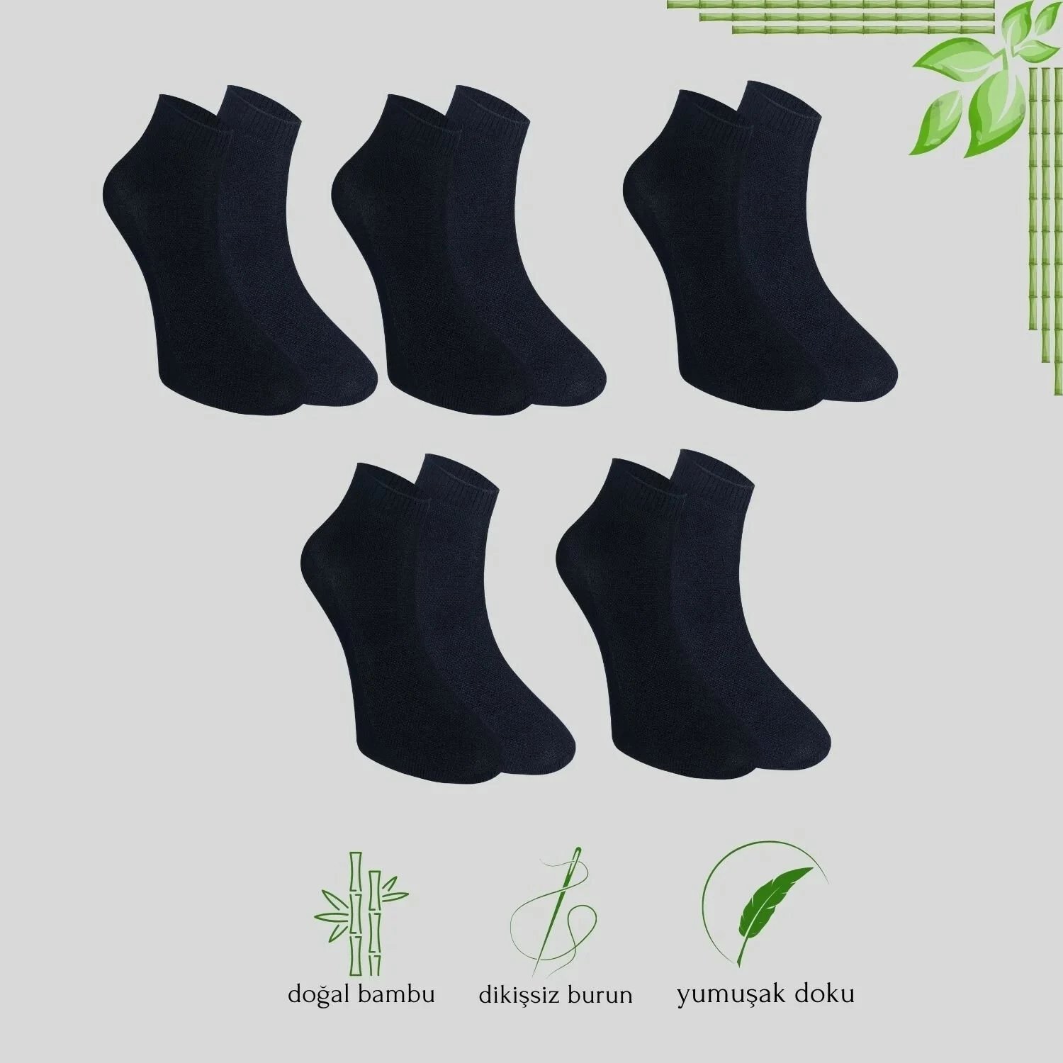 Çorape për meshkuj Kral Socks, model i thjeshtë, set 5 copë