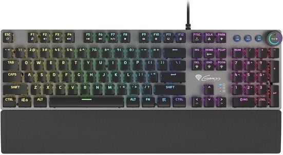 Tastierë mekanike Genesis Thor 400 RGB, Qwerty, USB 2.0, e zezë