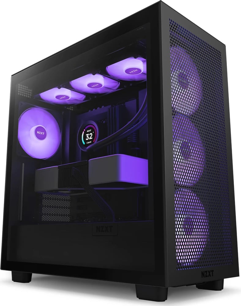 Kasë kompjuteri NZXT H7 Flow RGB Black Midi ATX (CM-H71FB-R1) - e zezë