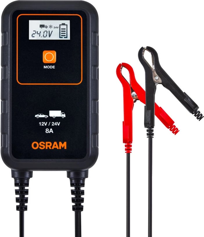 Mbushës për bateri të makinës 8A BATTERYcharge 908 OSRAM