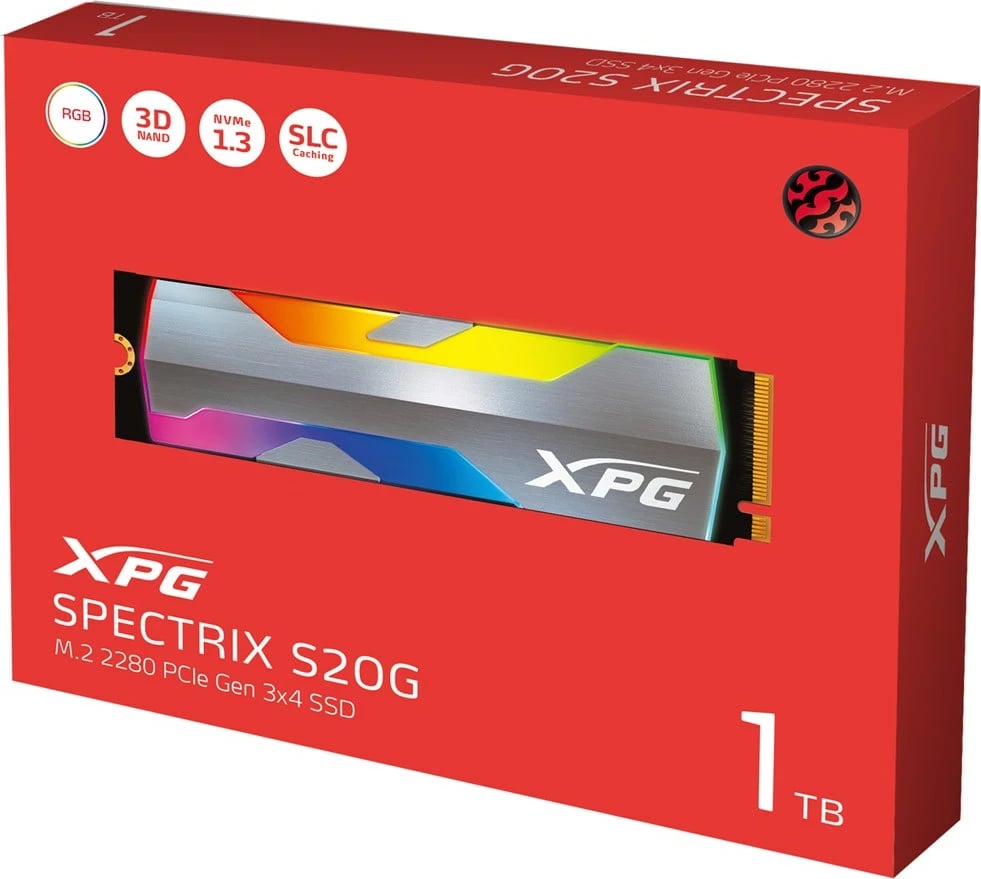Disk SSD i brendshëm XPG SPECTRIX S20G M.2 SSD, 500 GB, 3D NAND NVMe