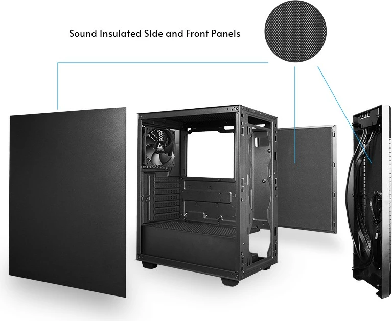 Kasë Chieftec AS-01B-OP, Full Tower, PC, e zezë, ATX, micro ATX, Mini-ITX