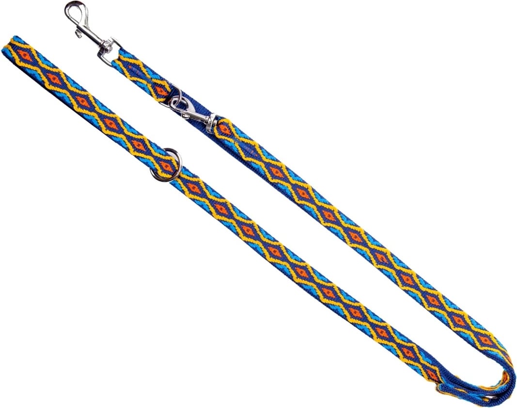 Litar qeni DINGO Winnetou Blue, 1x120-220 cm