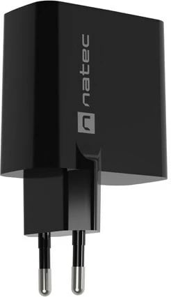 Karikues NATEC RIBERA GAN 1x USB-A + 1x USB-C 45W, i zi