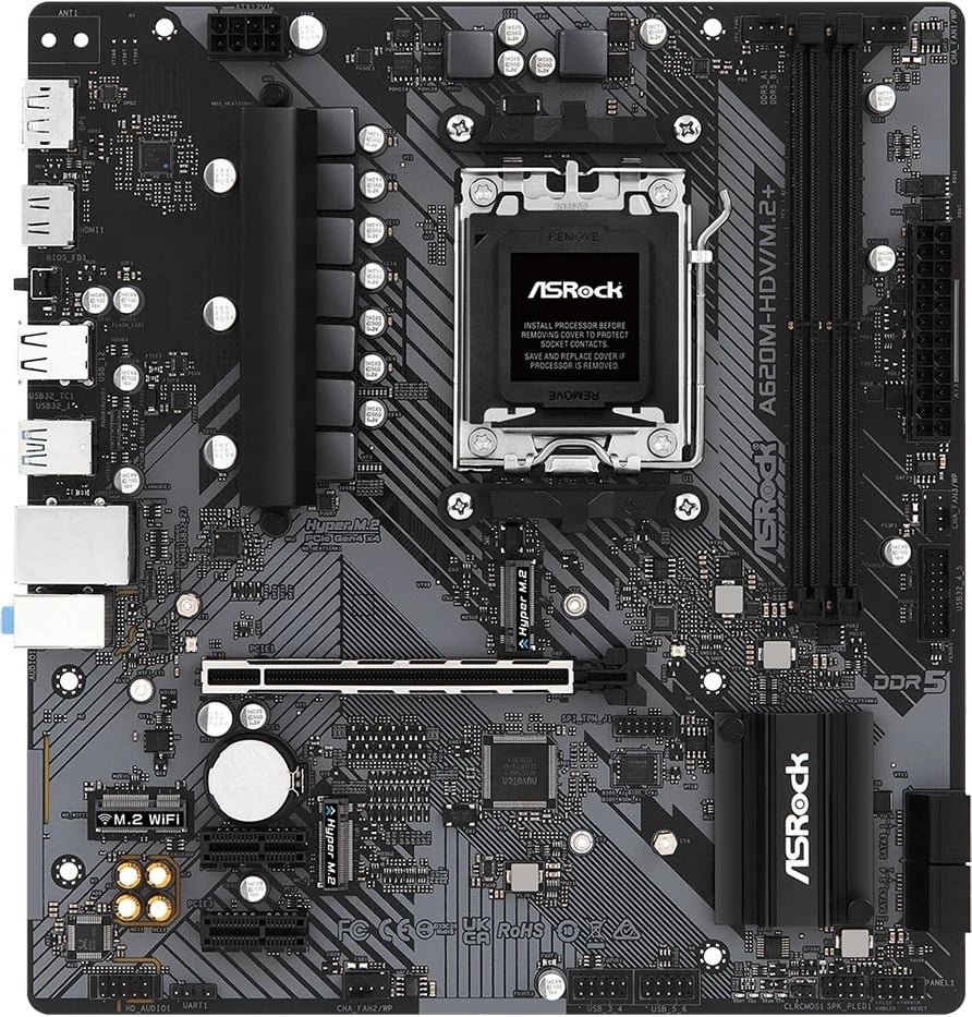 Pllakë amë Asrock A620M-HDV/M.2+ AMD A620, Socket AM5, micro ATX