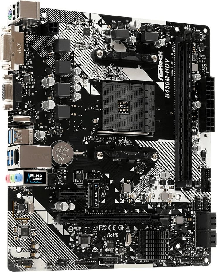 Pllakë amë ASRock B450M-HDV R4.0, Socket AM4, 32 GB, e zezë