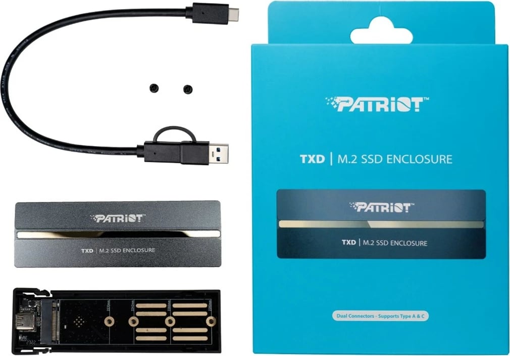 Kasë SSD Patriot Memory TXD M.2 NVME 1.3 deri në 8TB Gri