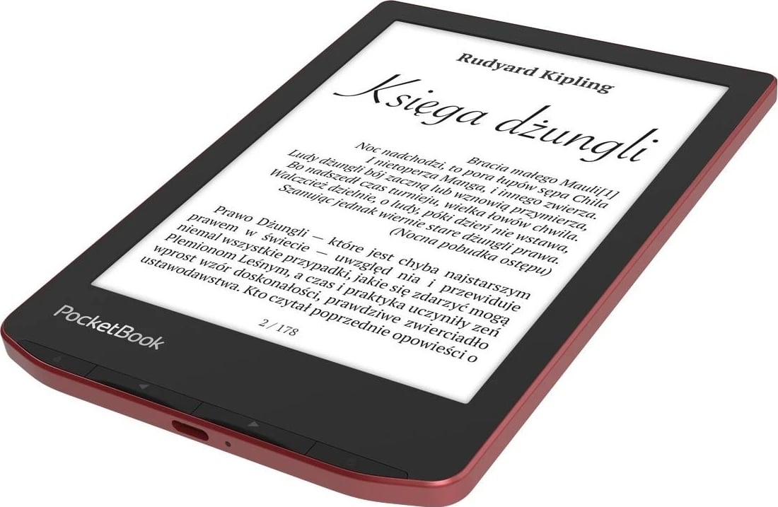 Lexuesi Elektronik PocketBook Verse Pro (634), me memorje 16GB, ngjyrë e kuqe