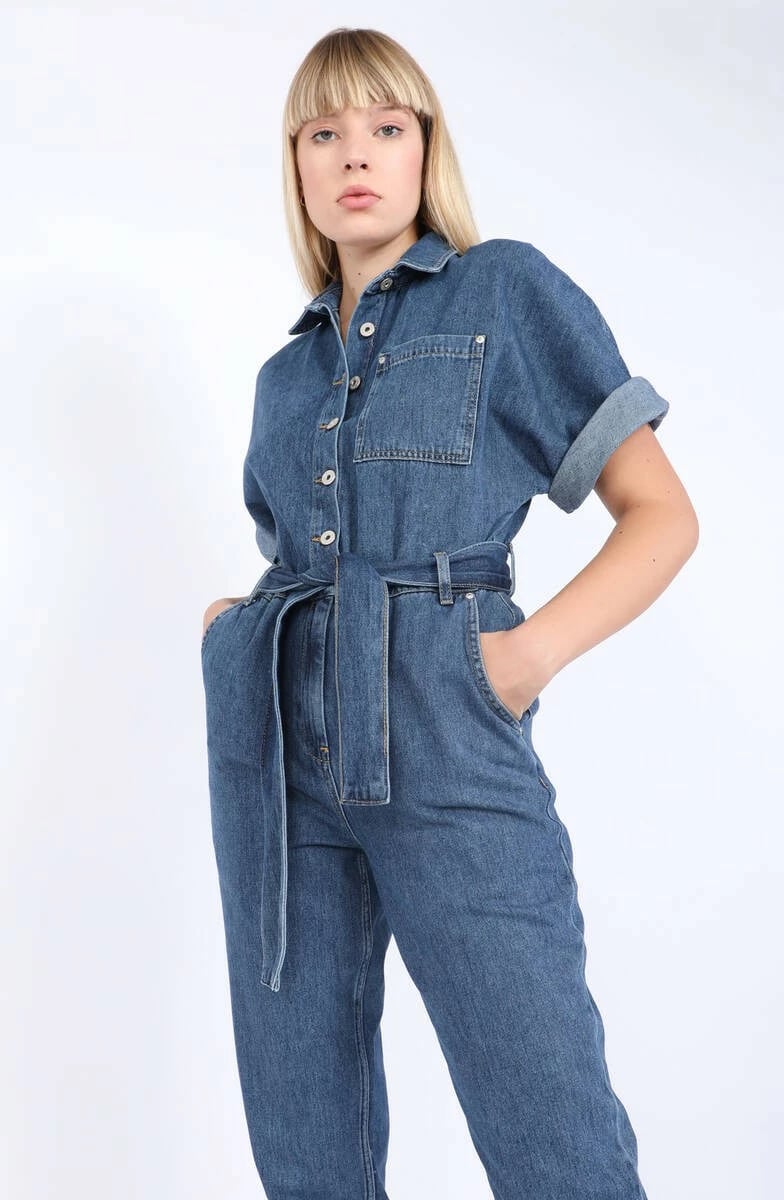 Trenerka xhinse për femra Banny Jeans, blu e errët