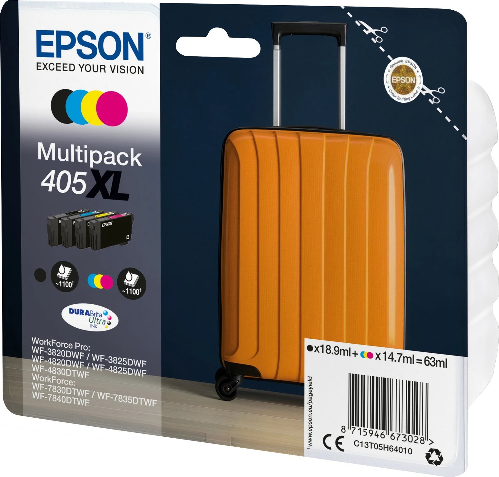 Multipack 4-ngjyra Epson 405XL DURABrite Ultra