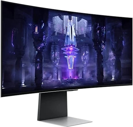 Monitor Samsung Odyssey OLED G8 LS34BG850SUXEN, 34", UWQHD, 175 Hz, microHDMI, USB-C, HDR, Pivot, argjendtë