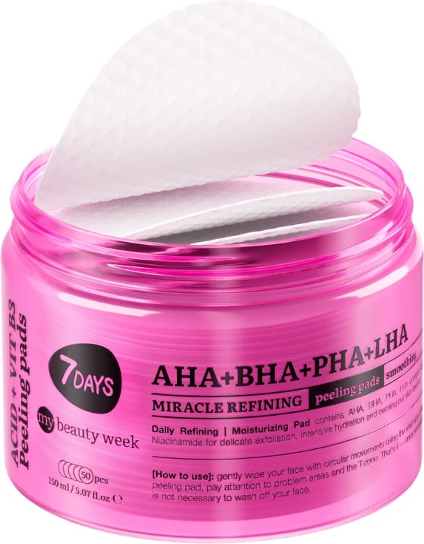 Peeling Pads 7days AHA+BHA+PHA+LHA, 50 copë