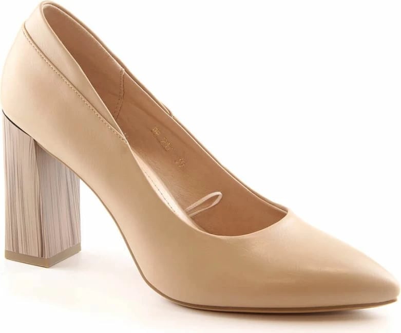 Këpucë me taka të larta për femra Sergio Leone, ngjyrë bež