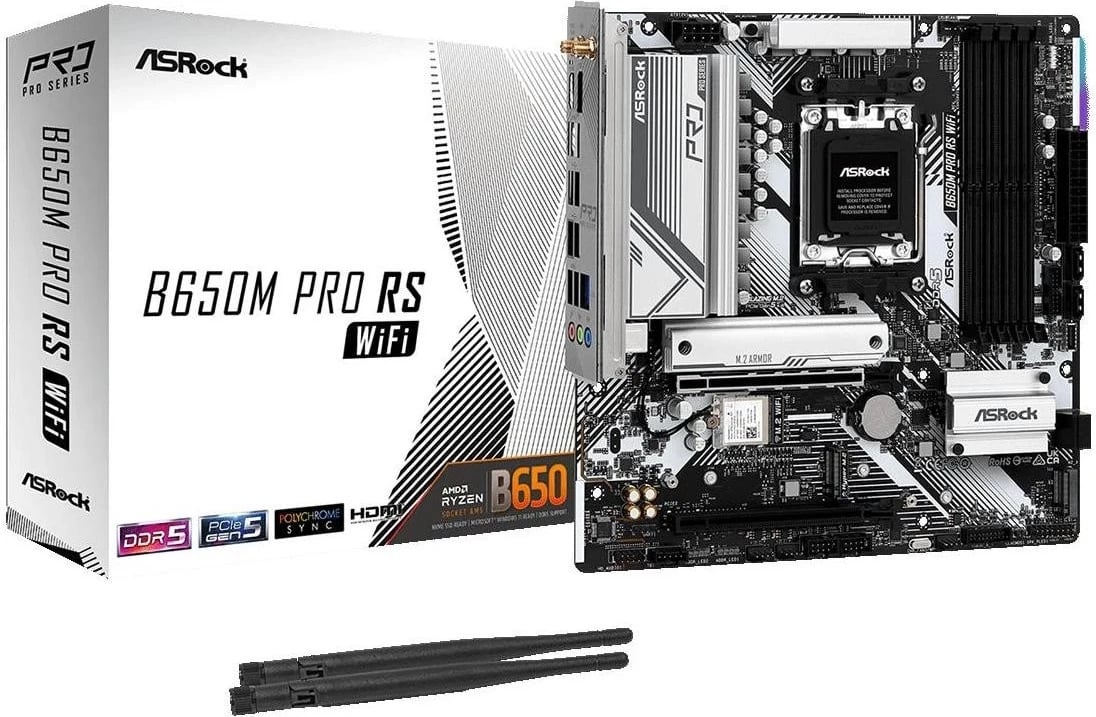 Pllakë amë ASRock B650M Pro RS WiFi, Socket AM5, micro-ATX