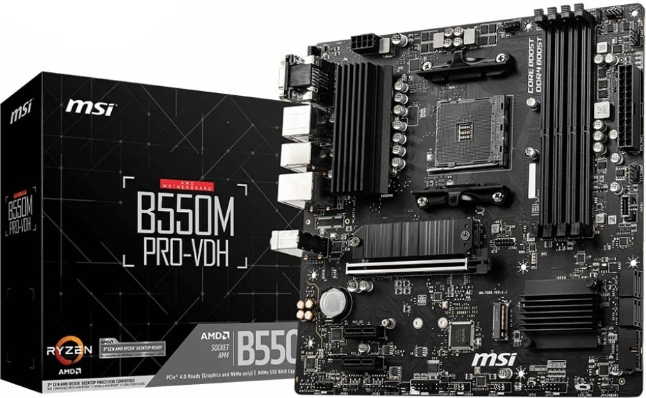 Pllakë amë MSI B550M PRO-VDH, Socket AM4, micro ATX